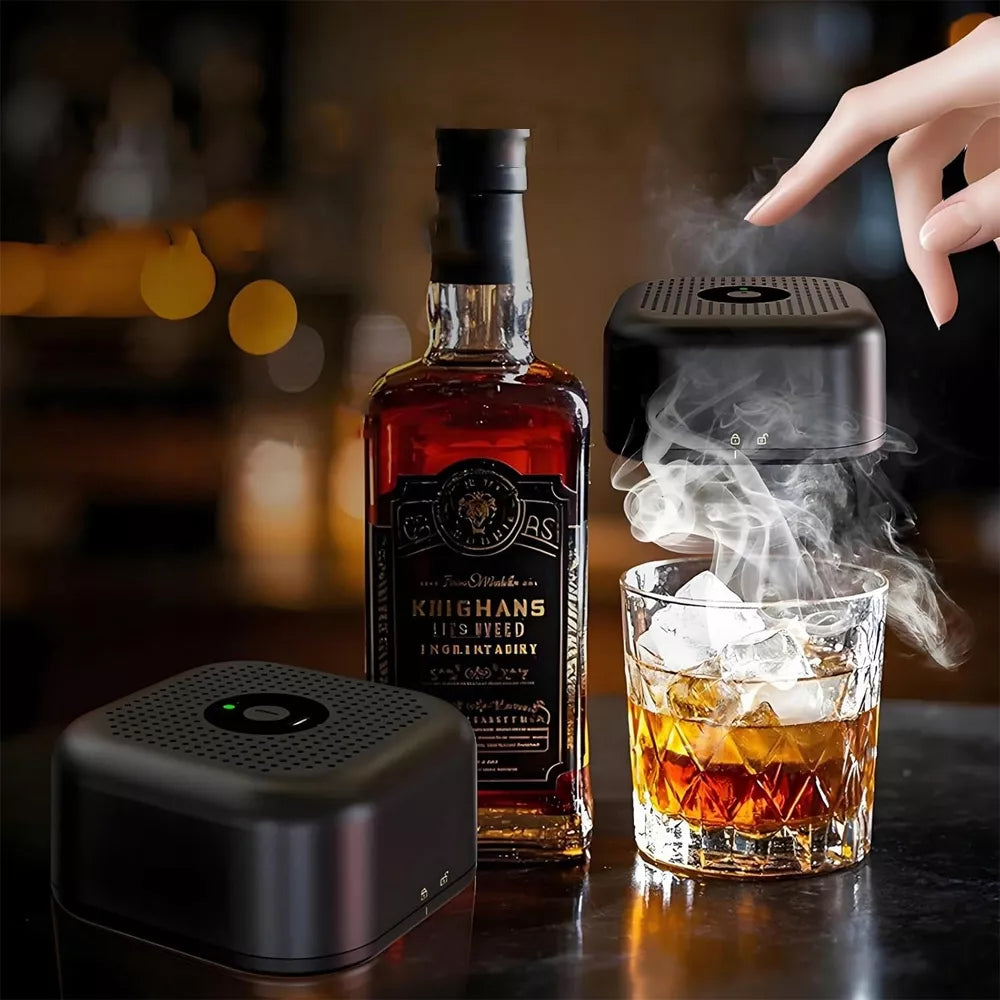 ELEKTRINĖ WHISKY SMOKER RŪKYMO RINKINYS SU GĖRIMŲ ĮRANKIAIS 6 SKONIAI