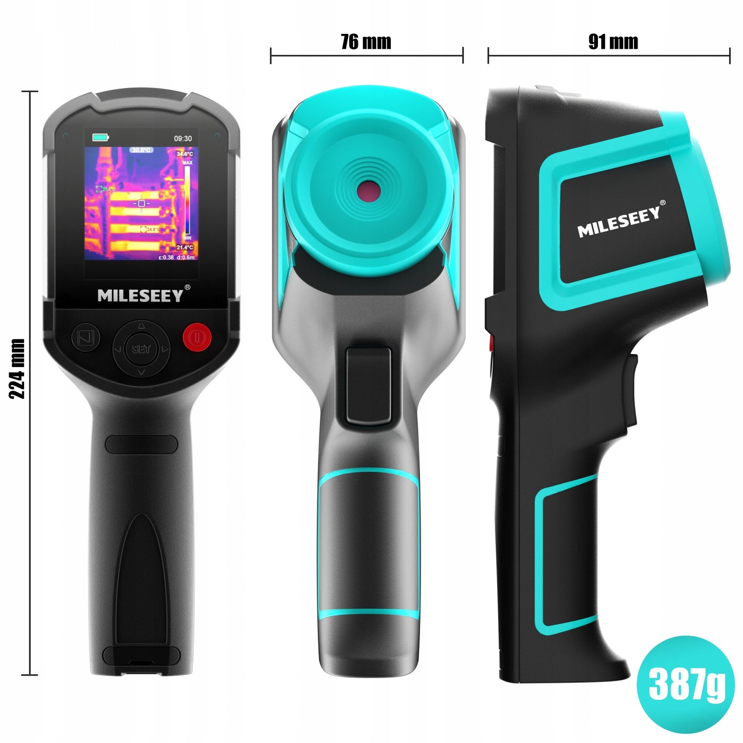 PRO termovizorinė kamera –20 +550 USB-C 2.8" LCD Signalizacija CE Nuotraukų įrašymas