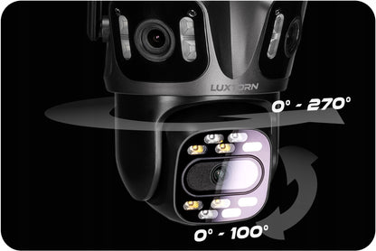Lauko pasukama kamera su 3 objektyvais IP WIFI 2x2MPx +4MPx LUXTORN