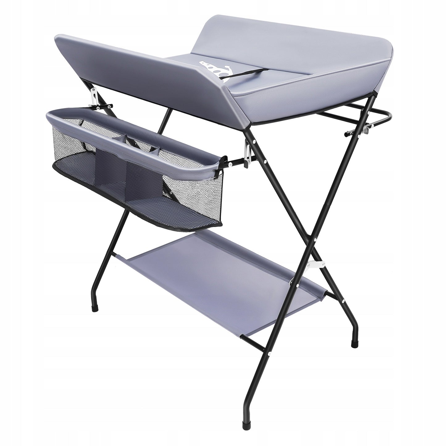 57x80x96cm Tamsiai pilka Sulankstoma pervystymo lentelė naujagimiams