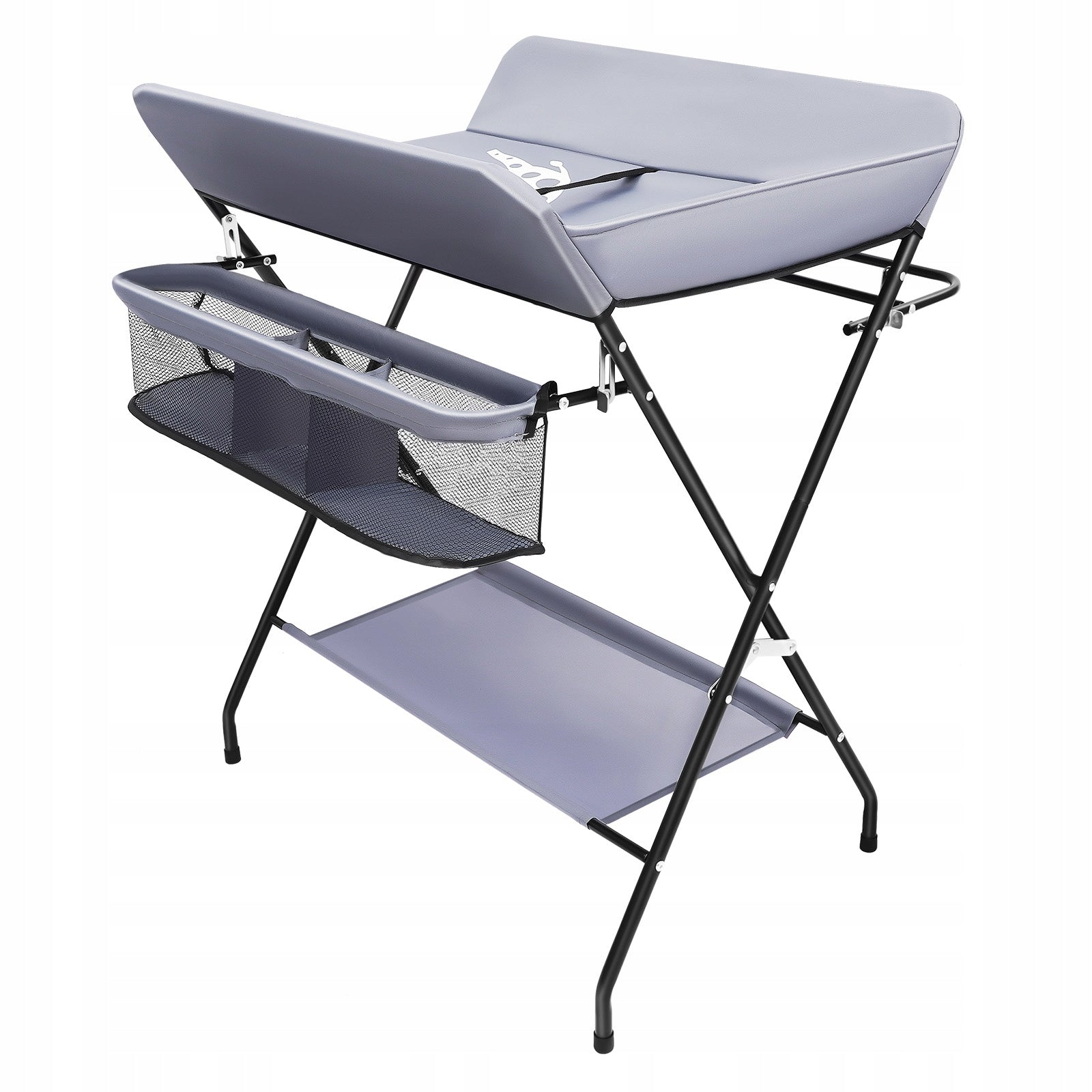 57x80x96cm Tamsiai pilka Sulankstoma pervystymo lentelė naujagimiams