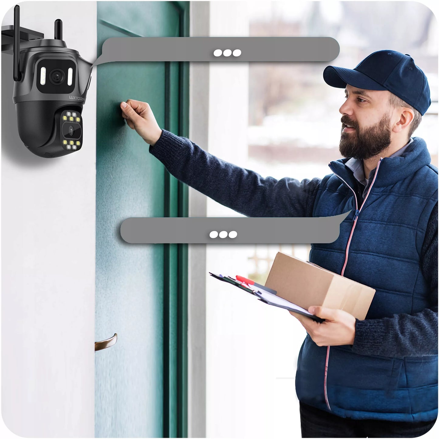 Lauko pasukama kamera su 3 objektyvais IP WIFI 2x2MPx +4MPx LUXTORN