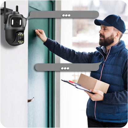 Lauko pasukama kamera su 3 objektyvais IP WIFI 2x2MPx +4MPx LUXTORN