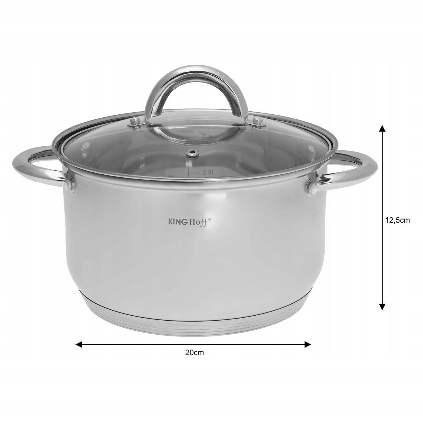 8 dalių nerūdijančio plieno puodų rinkinys Kinghoff KH-4448
