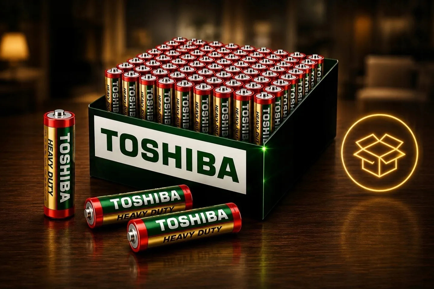 80 vnt. AA baterijų komplektas Toshiba Heavy Duty 1,5V R6