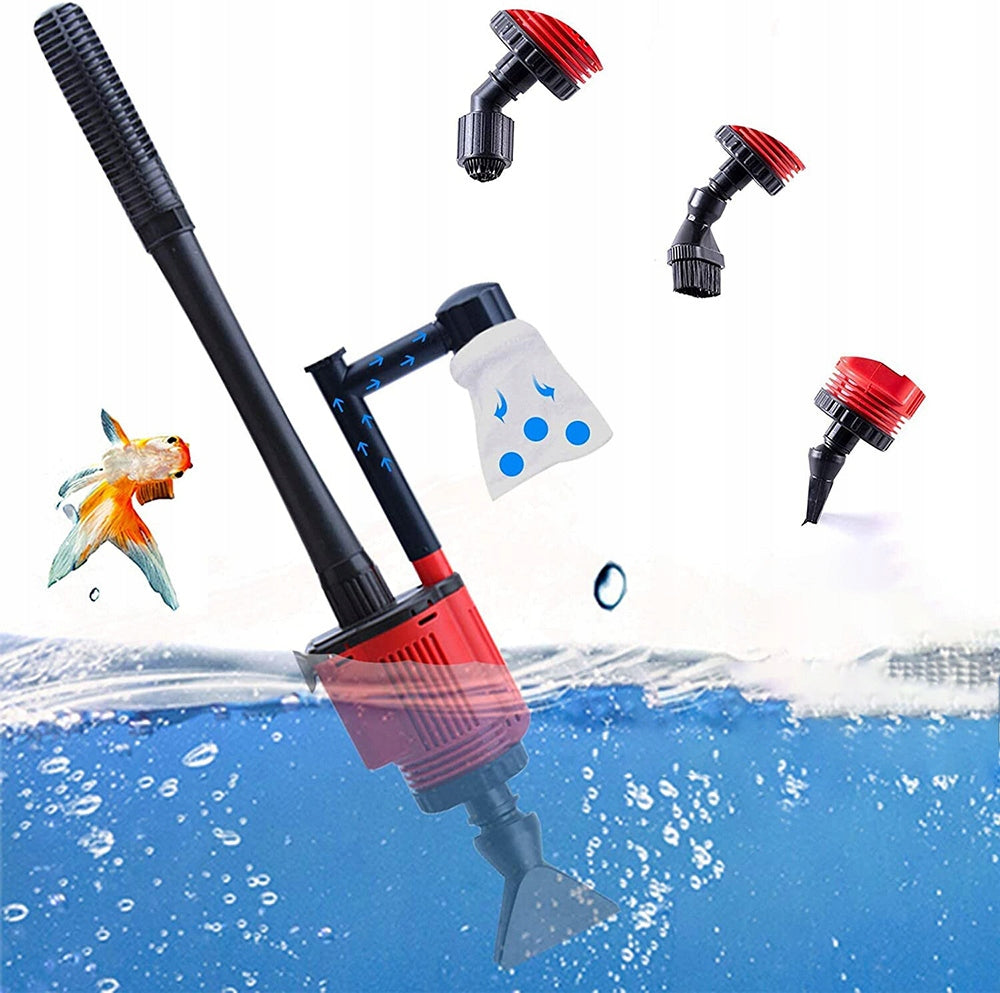 ELEKTRINIS AKVARIUMO VAKUUMINIS SIURBLYS 6 IN 1 ŽVYRO VALYMO RINKINYS