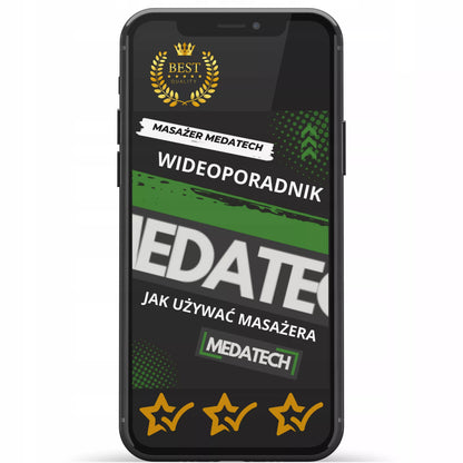 Masažinis pistoletas MEDATECH PRO MASSAGE GUN Masažuoklis nugarai, pėdoms ir kūnui