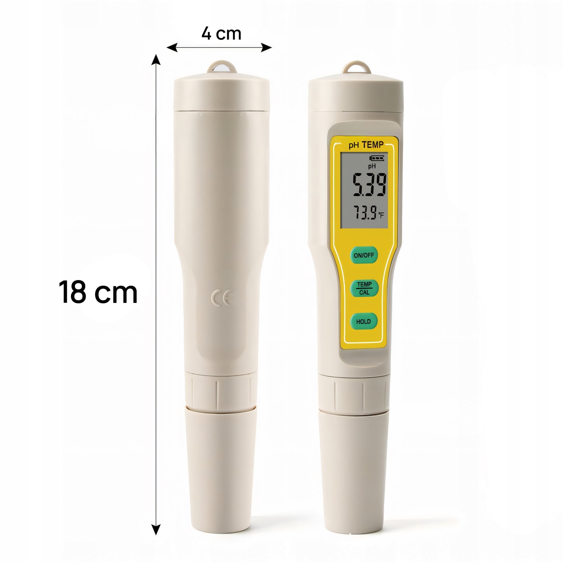 pH METRAS TESTERIS VANDENS RŪGŠTINGUMO MATUOKLIS ATC TERMOMETRAS + 3 BUFERIAI