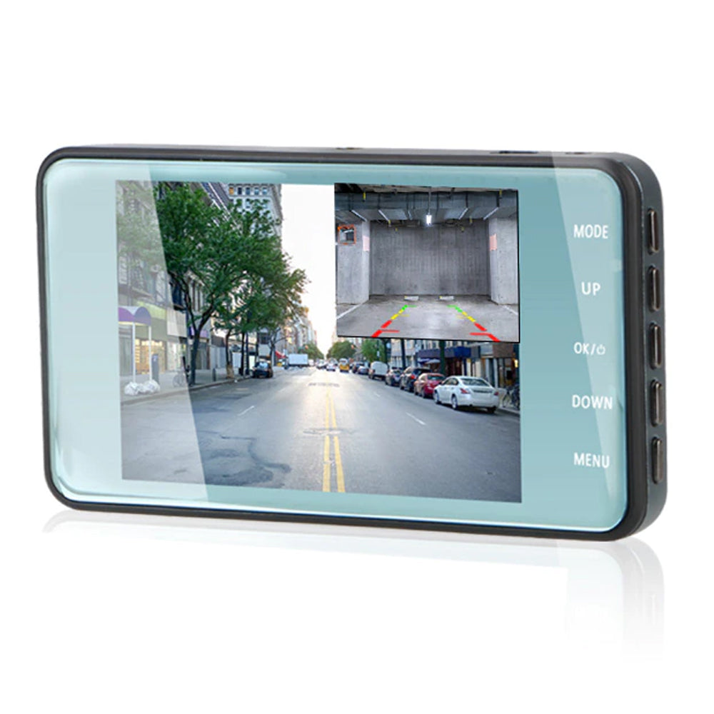 Automobilinis vaizdo registratorius, kamera su lietimui jautriu 4" ekranu, PL meniu, 1296p