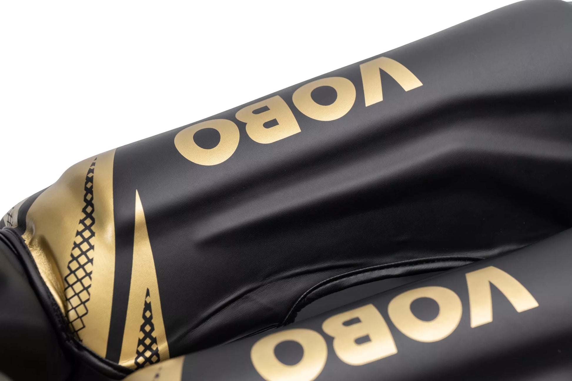 VOBO blauzdų ir pėdų apsaugos MMA K1 Kickboxing – aukso-juoda M