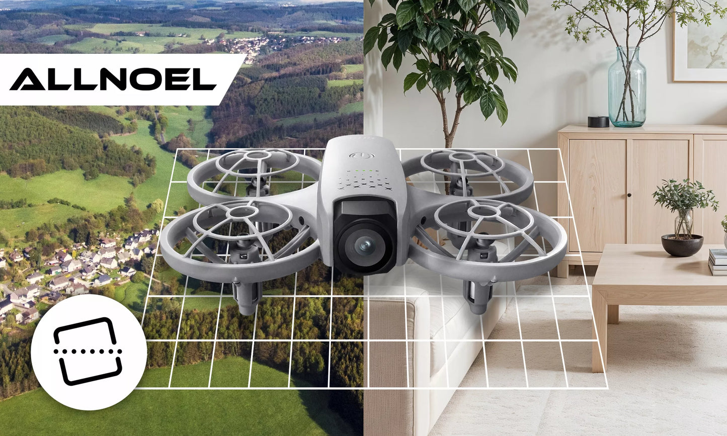 dronas 4DRC V53 su LCD ekranu, 2 kameromis, bešepetėliniu varikliu, 125g, 3x baterijos