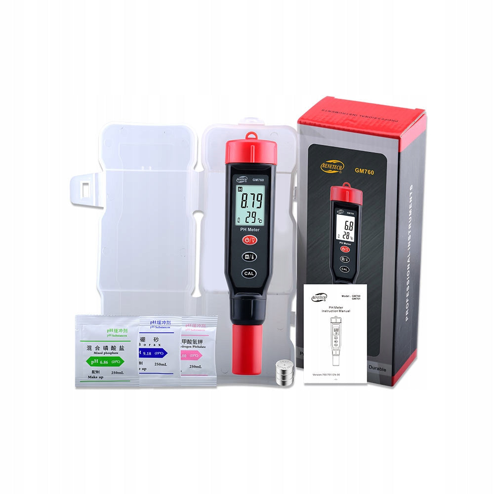 pH matuoklis vandens baseinui su termometru 2in1, automatinis kalibravimas, ATC