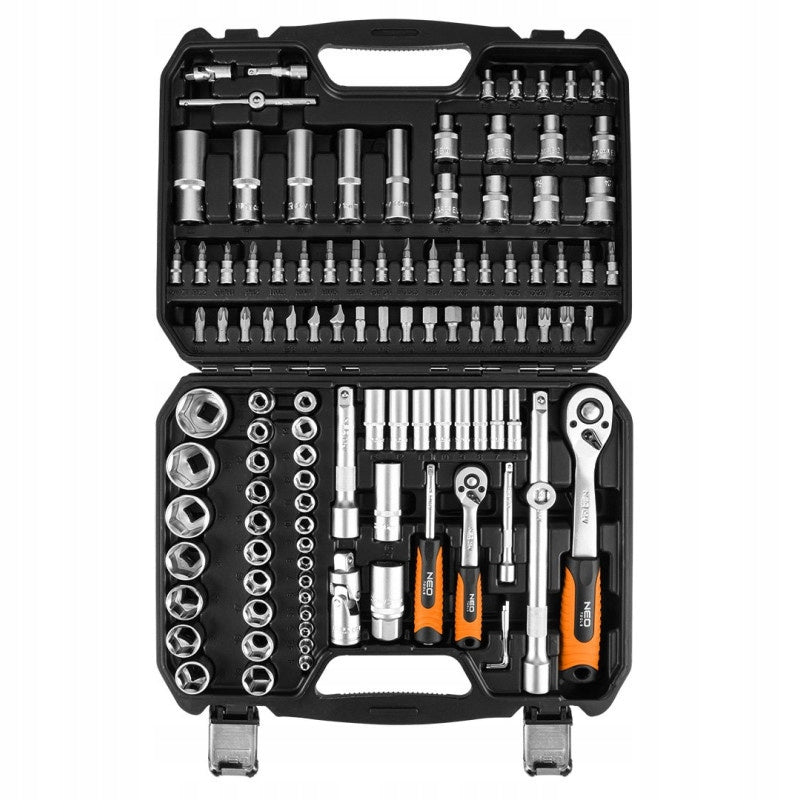 NEO Lizdasūkio Raktų Rinkinys 110 Elementų 1/2" 1/4" - Lizdasūkių Raktų CrV Neo Tools