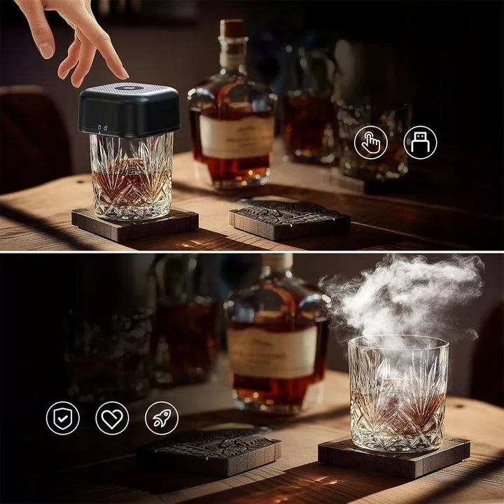 ELEKTRINĖ WHISKY SMOKER RŪKYMO RINKINYS SU GĖRIMŲ ĮRANKIAIS 6 SKONIAI