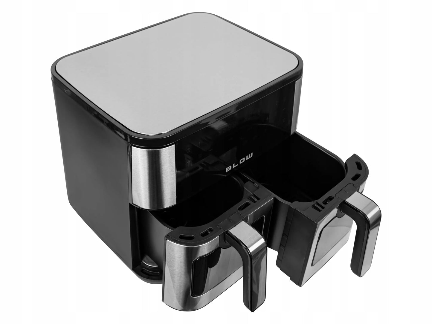 DVIGUBASIS "AIR FRYER" FRYTINĖ BE-ALIEJINĖ KEPIMO KROSNELĖ XXL 9L 2 kaitinimo elementai GALINGA 2600W