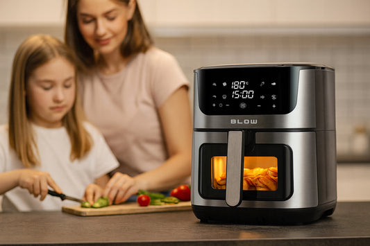ORO GRYTUVE AIR FRYER, BE ALIEJAUS, DIDELIS XL KORPELIS 8L, 2 kaitinimo elementai, Galingas 2500W