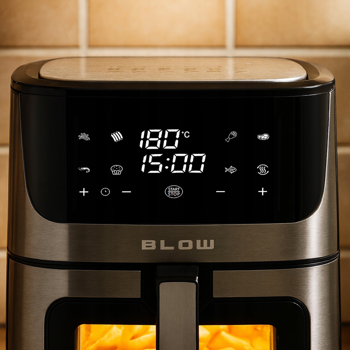 ORO GRYTUVE AIR FRYER, BE ALIEJAUS, DIDELIS XL KORPELIS 8L, 2 kaitinimo elementai, Galingas 2500W