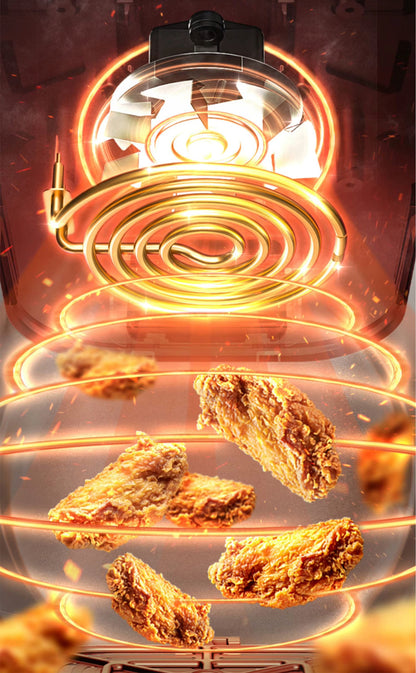 ORO GRYTUVE AIR FRYER, BE ALIEJAUS, DIDELIS XL KORPELIS 8L, 2 kaitinimo elementai, Galingas 2500W