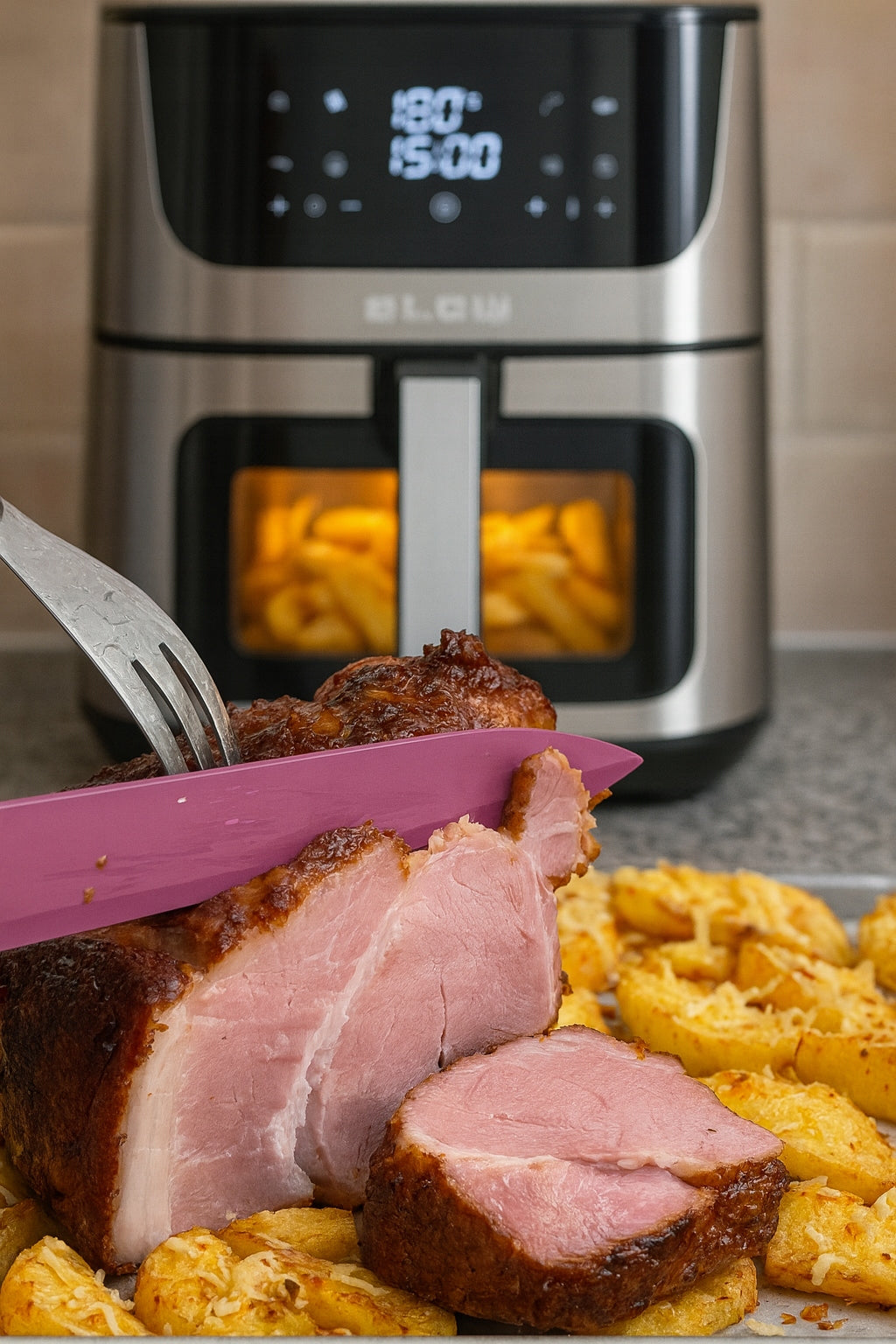 ORO GRYTUVE AIR FRYER, BE ALIEJAUS, DIDELIS XL KORPELIS 8L, 2 kaitinimo elementai, Galingas 2500W