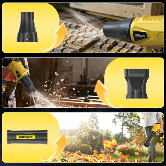 AKUMULIATORINIS SODININKYSTĖS PŪSTUVAS LAPAMS/SNIEGUI/DULKĖMS, 3 ANTGALIAI