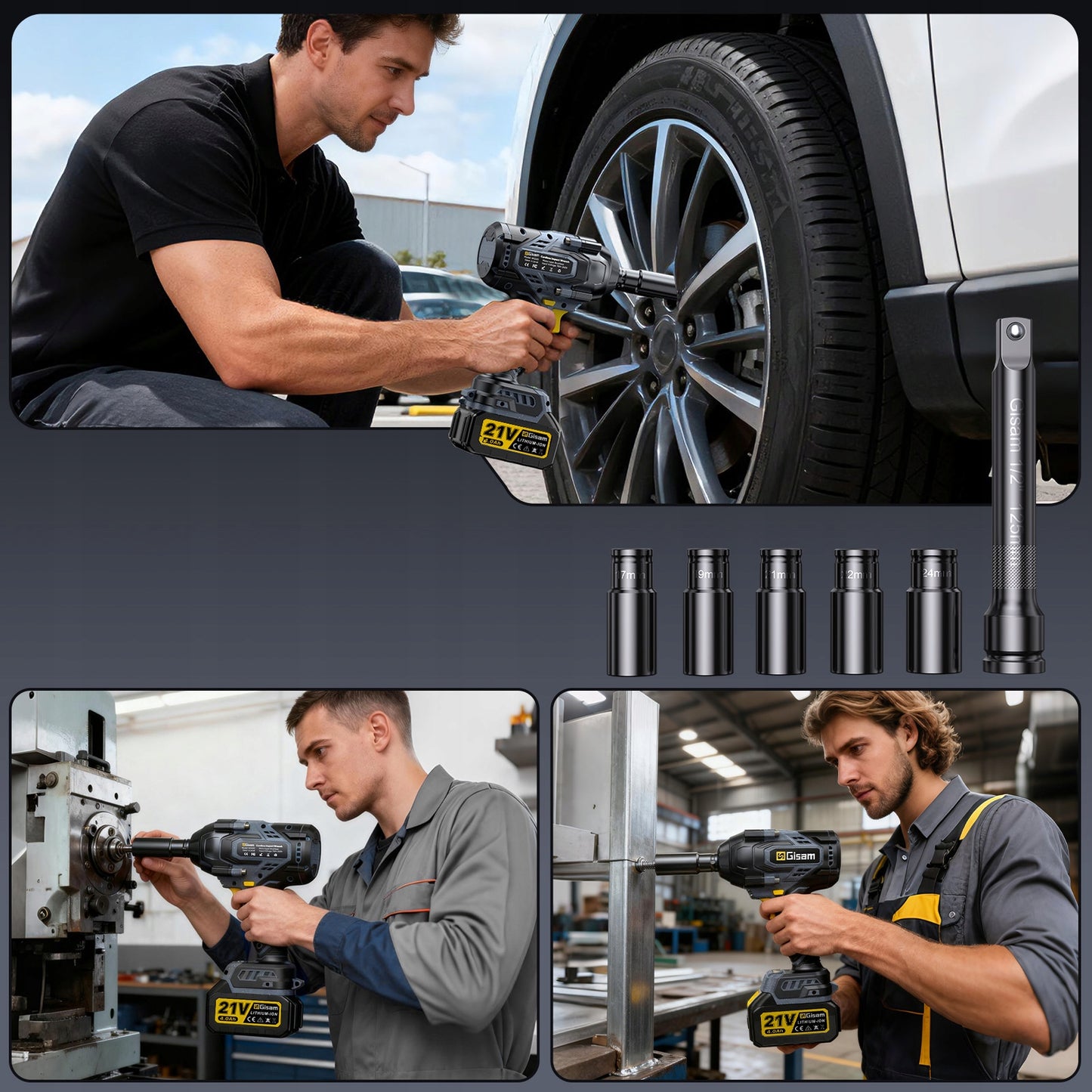 AKUMULIATORINIS SMŪGINIS SUKTUVAS 1800Nm BE ŠEPETĖLIŲ RATAMS + 1x AKUMULIATORIUS