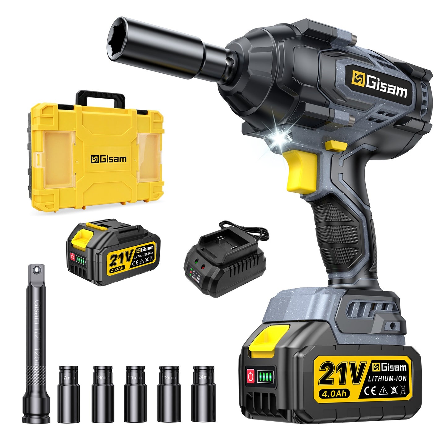 AKUMULIATORINIS SMŪGINIS SUKTUVAS 1800Nm BE ŠEPETĖLIŲ RATAMS + 1x AKUMULIATORIUS