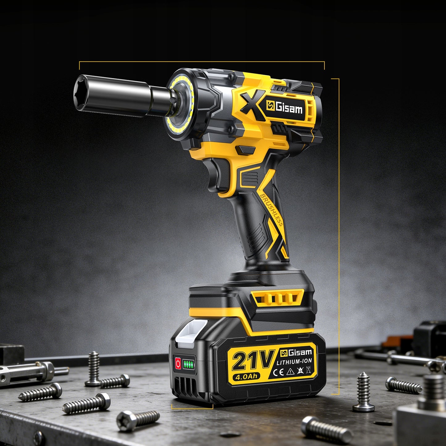 AKUMULIATORINIS SMŪGINIS SUKTUVAS 900Nm STIPRUS SUKTUVAS RATAMS 1x AKUMULIATORIUS