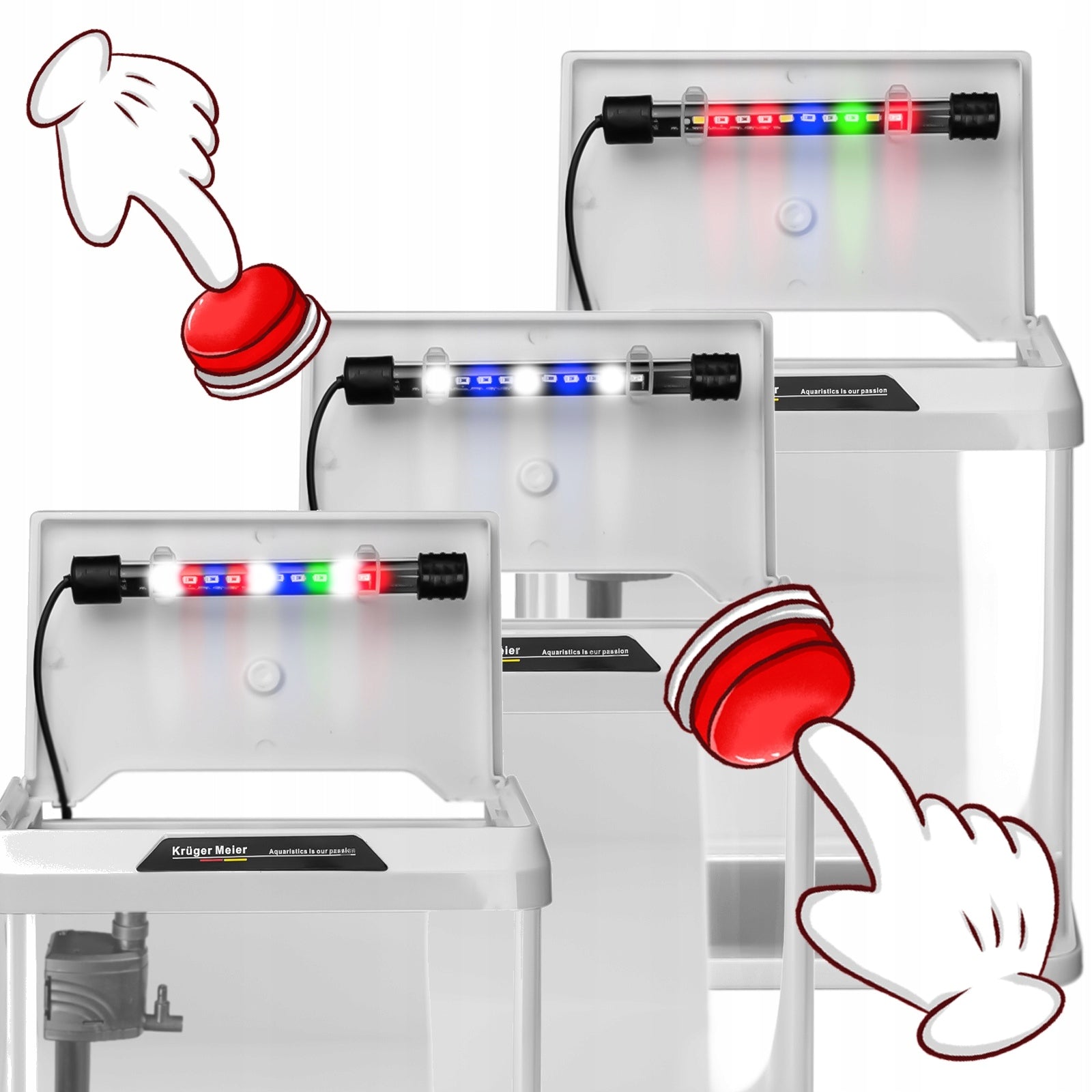 AKVARIUM SU KOMPLEKTACIJA PARUOŠTAS AKVARIUMO RINKINYS 16L BALTAS KRUGER MEIER