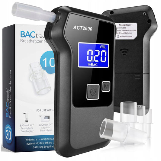 Elektrocheminis alkotesteris su kandikliais, kalibruotas ACT2600