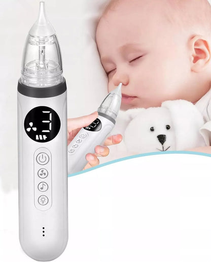 ELEKTRONINIS NOSIES ASPIRATORIUS KŪDIKIAMS SU „BLUETOOTH“ MUZIKA IR 3 ANTGALIŲ KOMPLEKTU