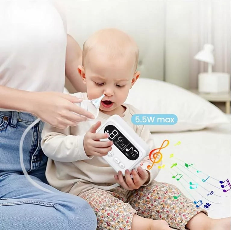 ELEKTRONINIS NOSIES ASPIRATORIUS KŪDIKIAMS TYLUS LCD 9 REŽIMAI 3 ANTGALIAI