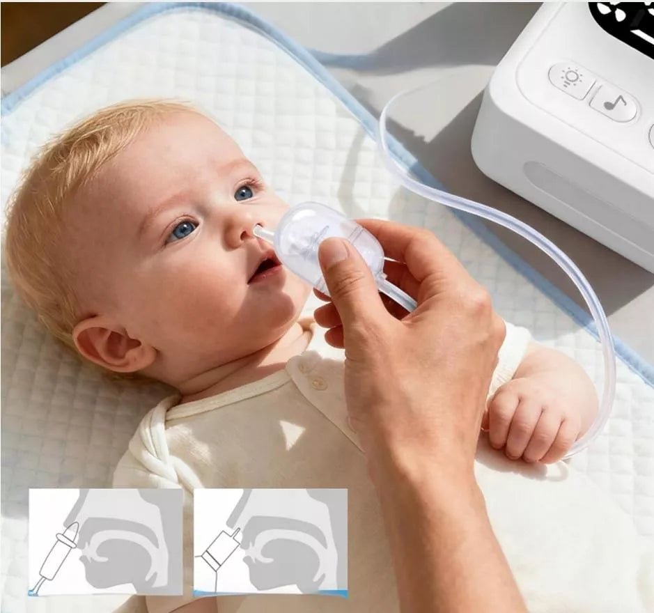 ELEKTRONINIS NOSIES ASPIRATORIUS KŪDIKIAMS TYLUS LCD 9 REŽIMAI 3 ANTGALIAI