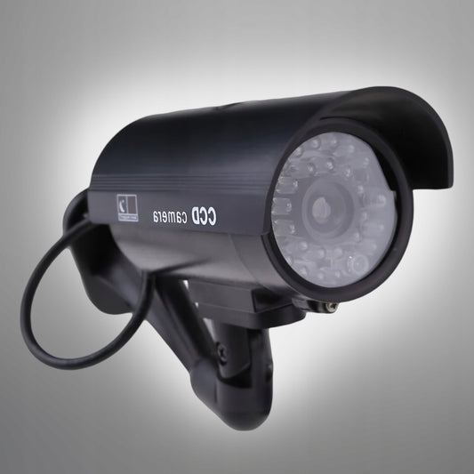 Netikra CCTV stebėjimo kamera su mirksinčiais LED šviesos diodais