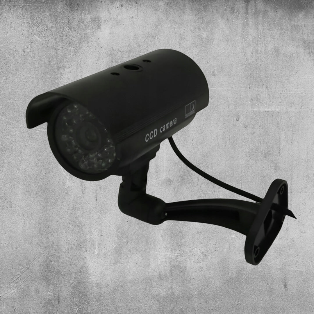 Netikra CCTV stebėjimo kamera su mirksinčiais LED šviesos diodais