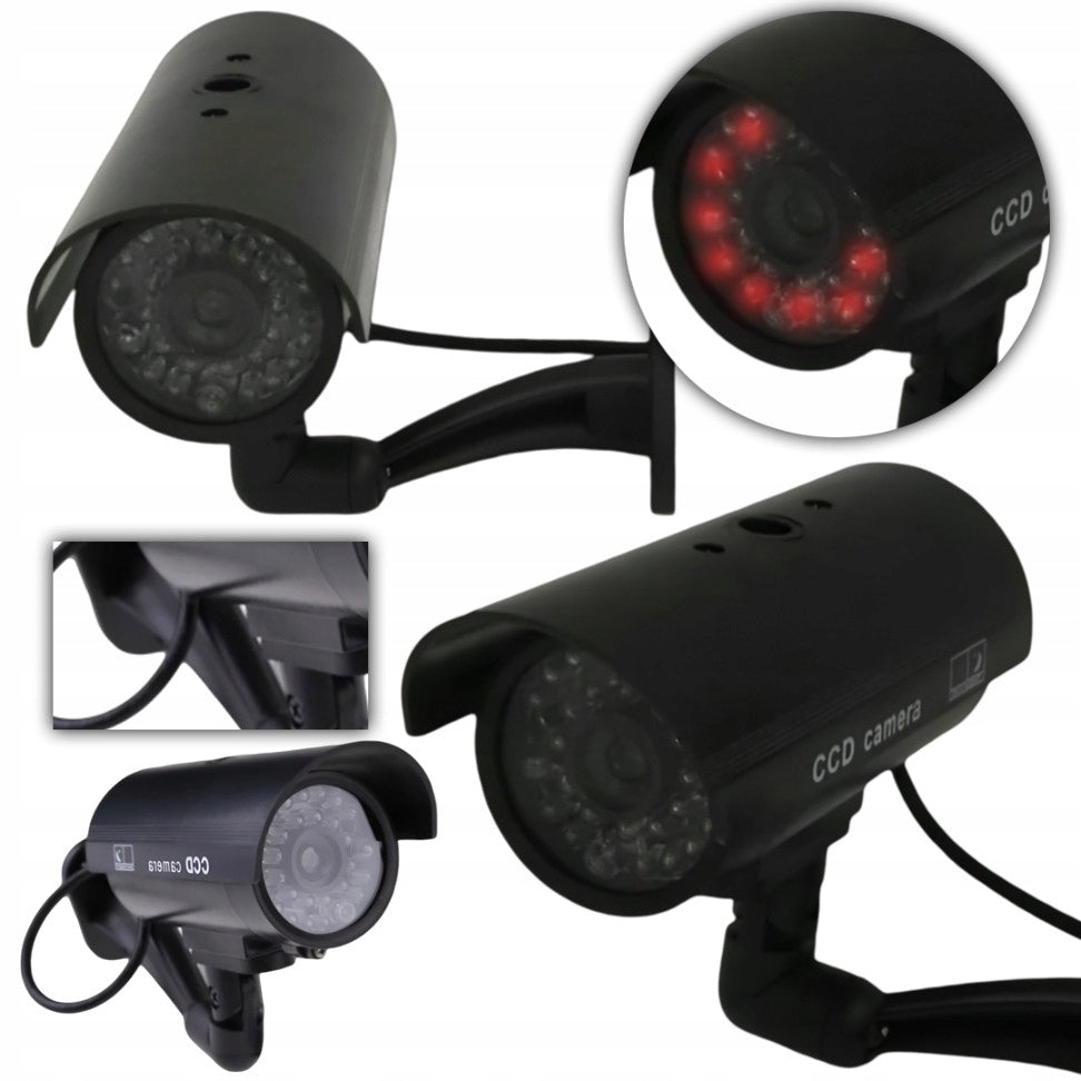 Netikra CCTV stebėjimo kamera su mirksinčiais LED šviesos diodais