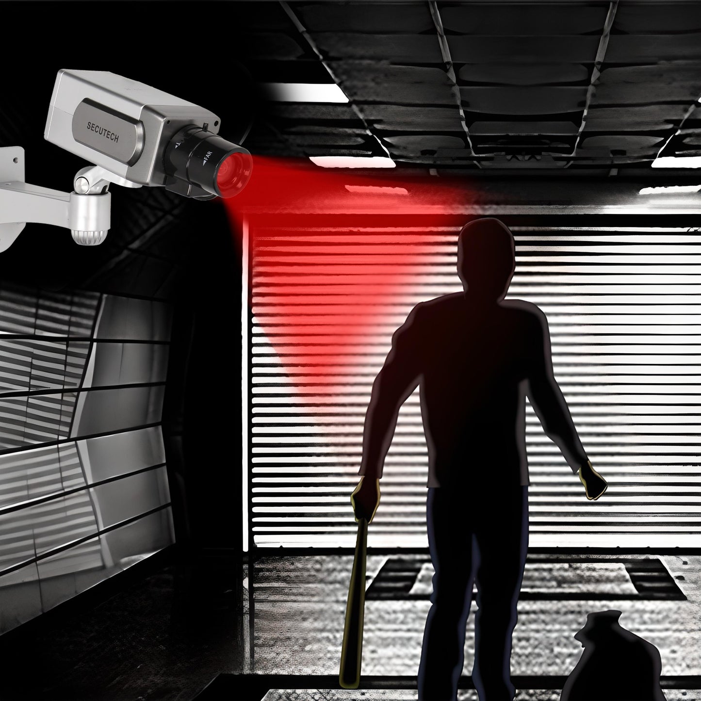 Lauko kameros imitacija su LED, LED XXL