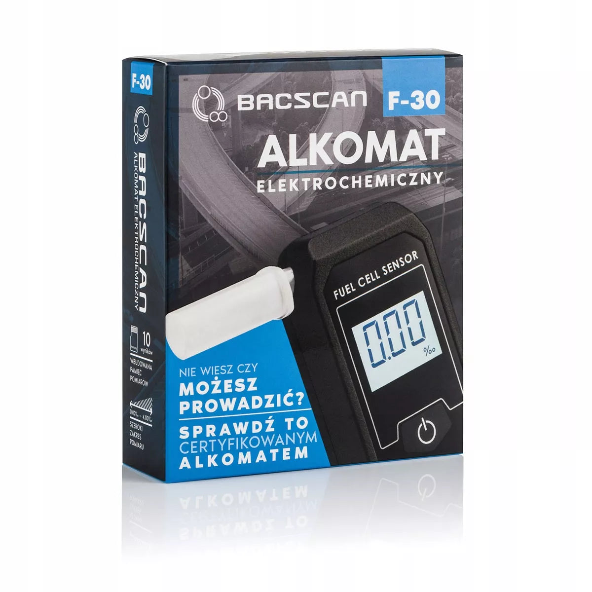 Alkotesteris BACSCAN F-30 + pūstukai + kalibracijos