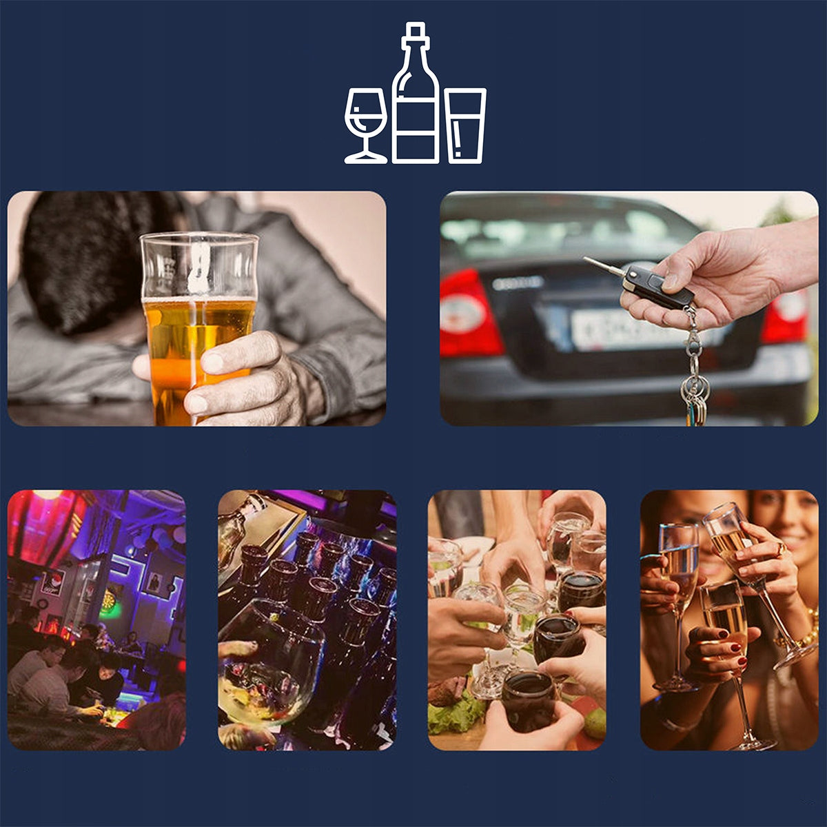 Profesionalus belaidis policijos alkotesteris, USB-C akumuliatorius