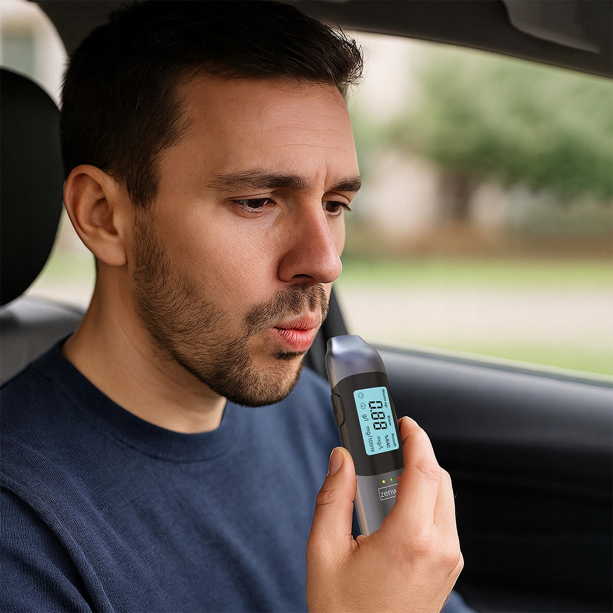 Profesionalus belaidis policijos alkotesteris, USB-C akumuliatorius