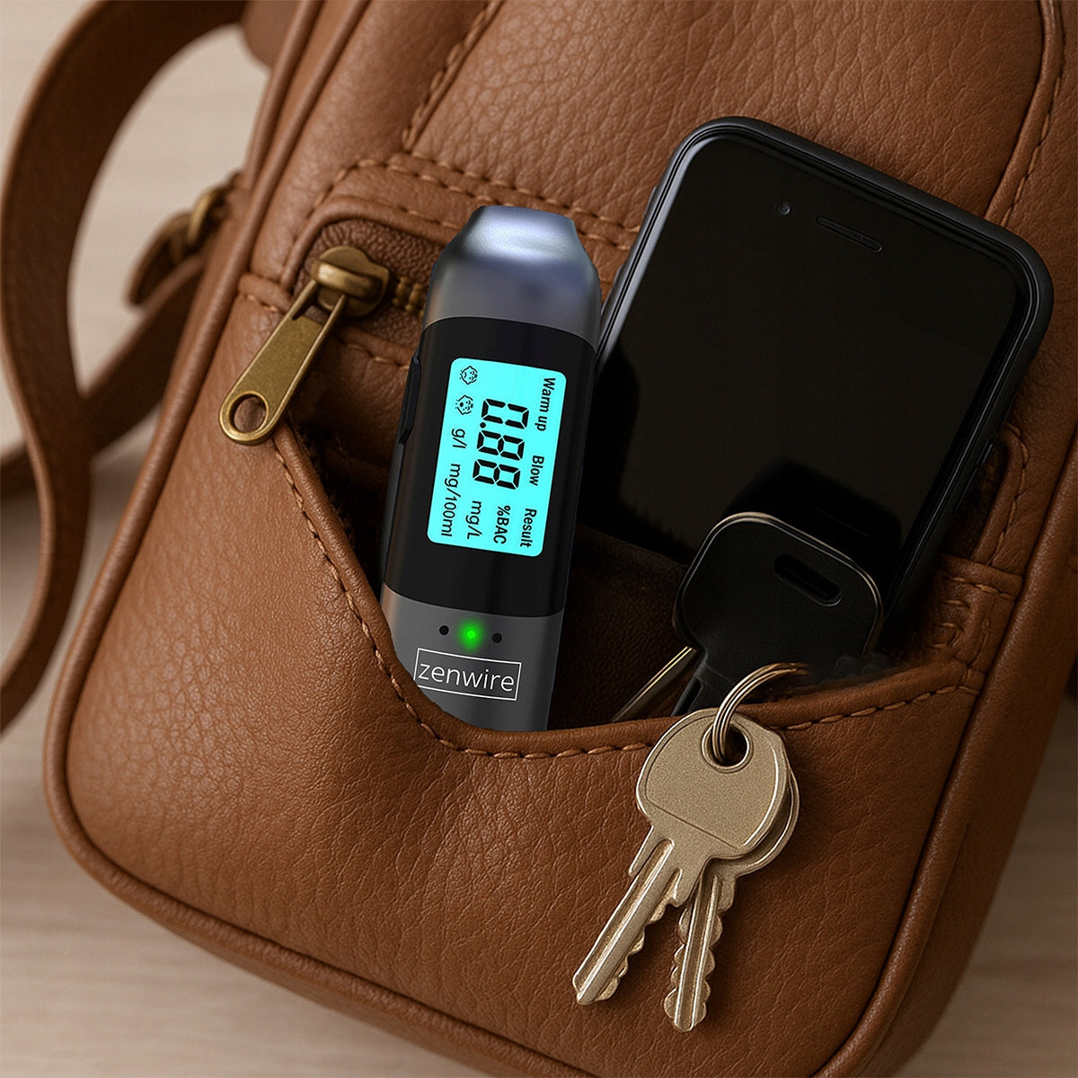 Profesionalus belaidis policijos alkotesteris, USB-C akumuliatorius