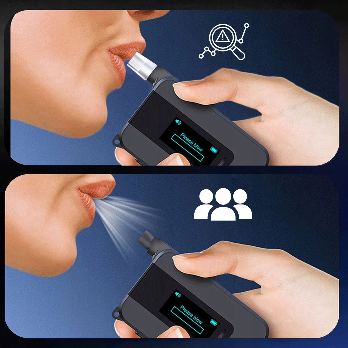 Profesionalus elektrocheminis policijos "AI" alkotesteris be kandiklio, 6 kandikliai