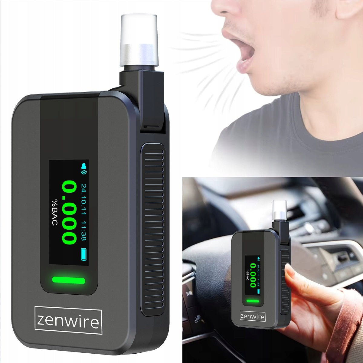 Profesionalus elektrocheminis policijos "AI" alkotesteris be kandiklio, 6 kandikliai