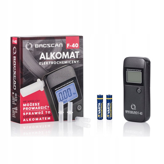 Elektrocheminis alkotesteris BACscan F-40 + pūstukai + nemokami kalibravimai