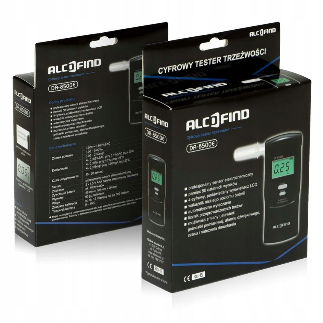 Elektrocheminis alkotesteris DA 8500E + kandikliai