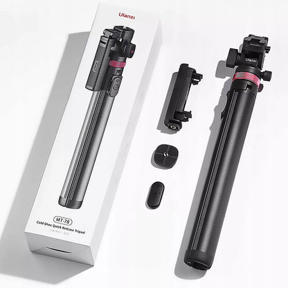Aliumininis ULANZI MT-78 trikojis išmaniesiems telefonams ir sisteminiams fotoaparatams + nuotolinio valdymo pultelis BT