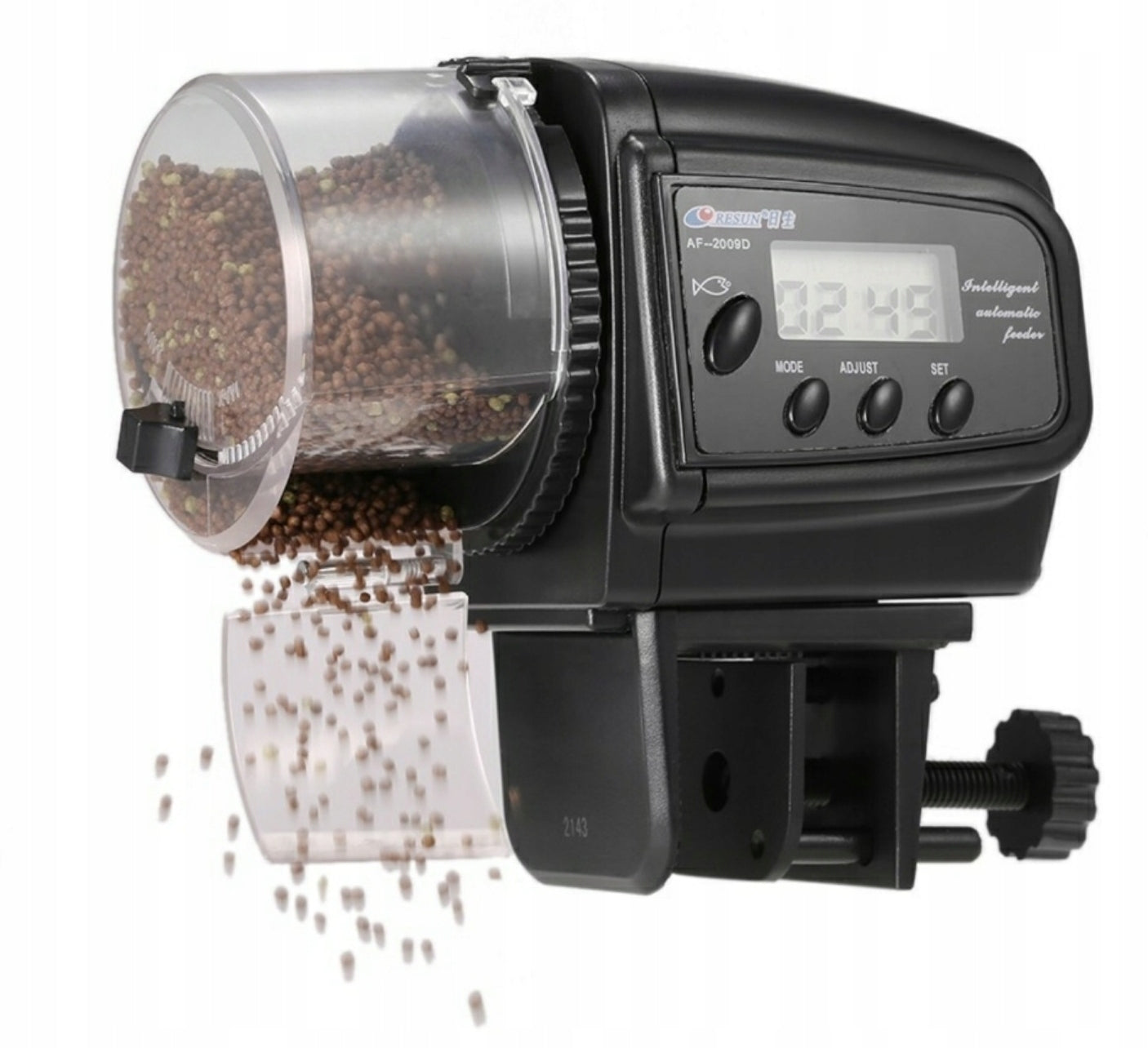 Automatinis žuvų tiektuvas LCD dozatorius šėryklė IDEALUS ATOSTOGŲ METU