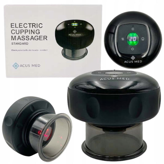 Elektrinis anticeliulitinis masažo puodelis ACUS MED, juodas
