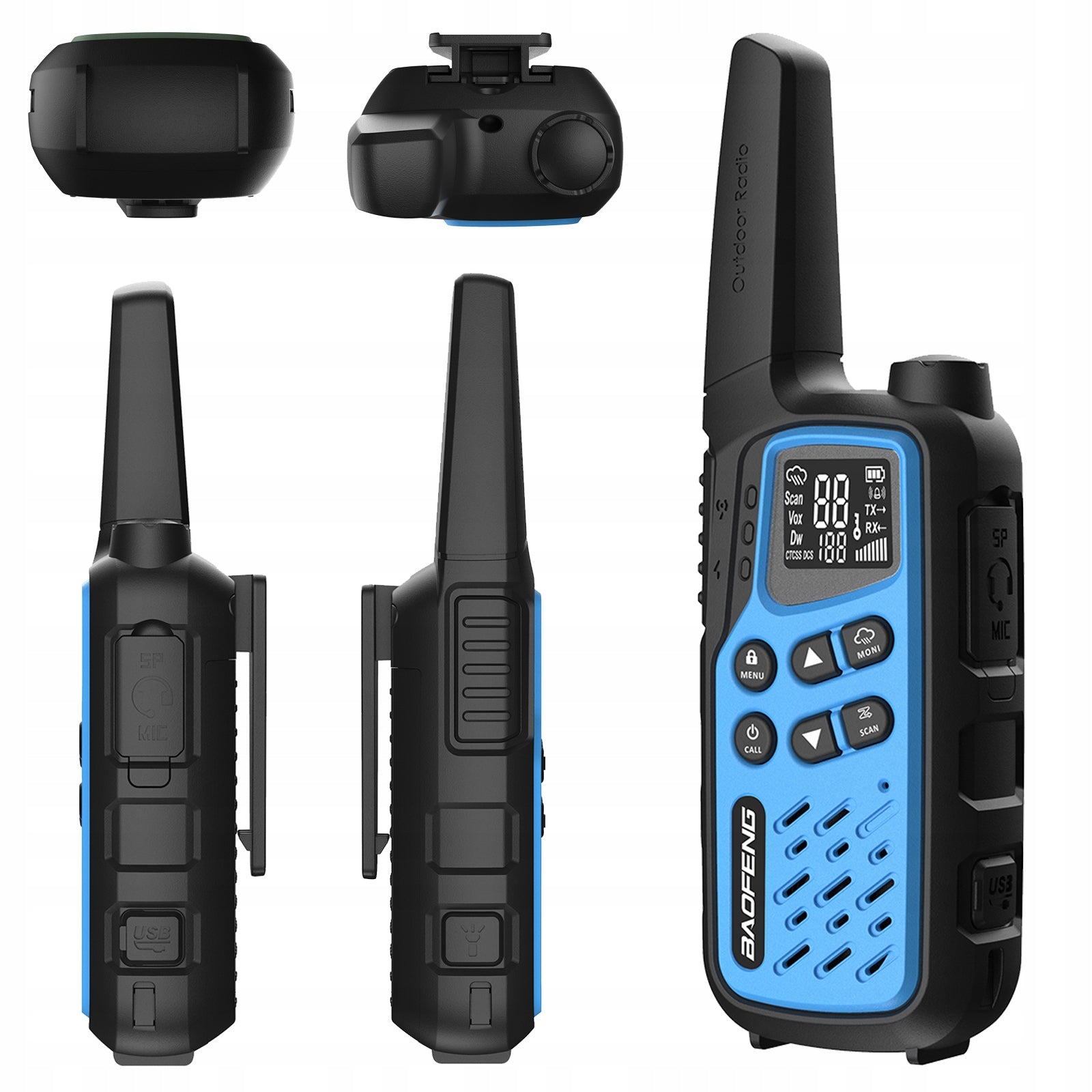 BAOFENG TRUMPASIS BANGINIS RADIJO RYŠYS PMR PAPILDOMI KANALAI