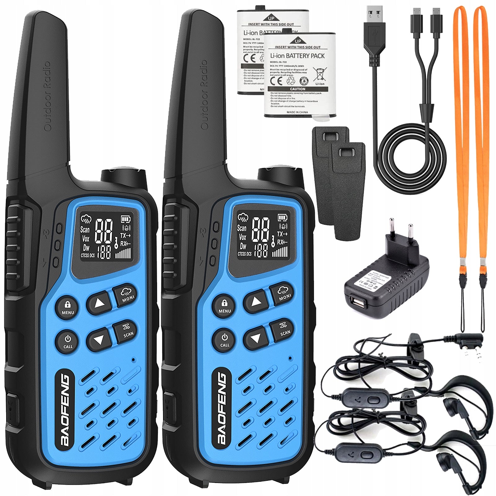 BAOFENG TRUMPASIS BANGINIS RADIJO RYŠYS PMR PAPILDOMI KANALAI