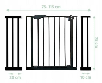 Saugos užtvara su atraminiu tvirtinimu, apsauginiai varteliai laiptams, durims, 75-115cm
